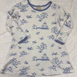 TBBC Girls‎ Long Sleeve Polly Play Dress - Pagoda with Periwinkle Size 11